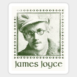 James Joyce // Retro Faded Style Fan Design Magnet